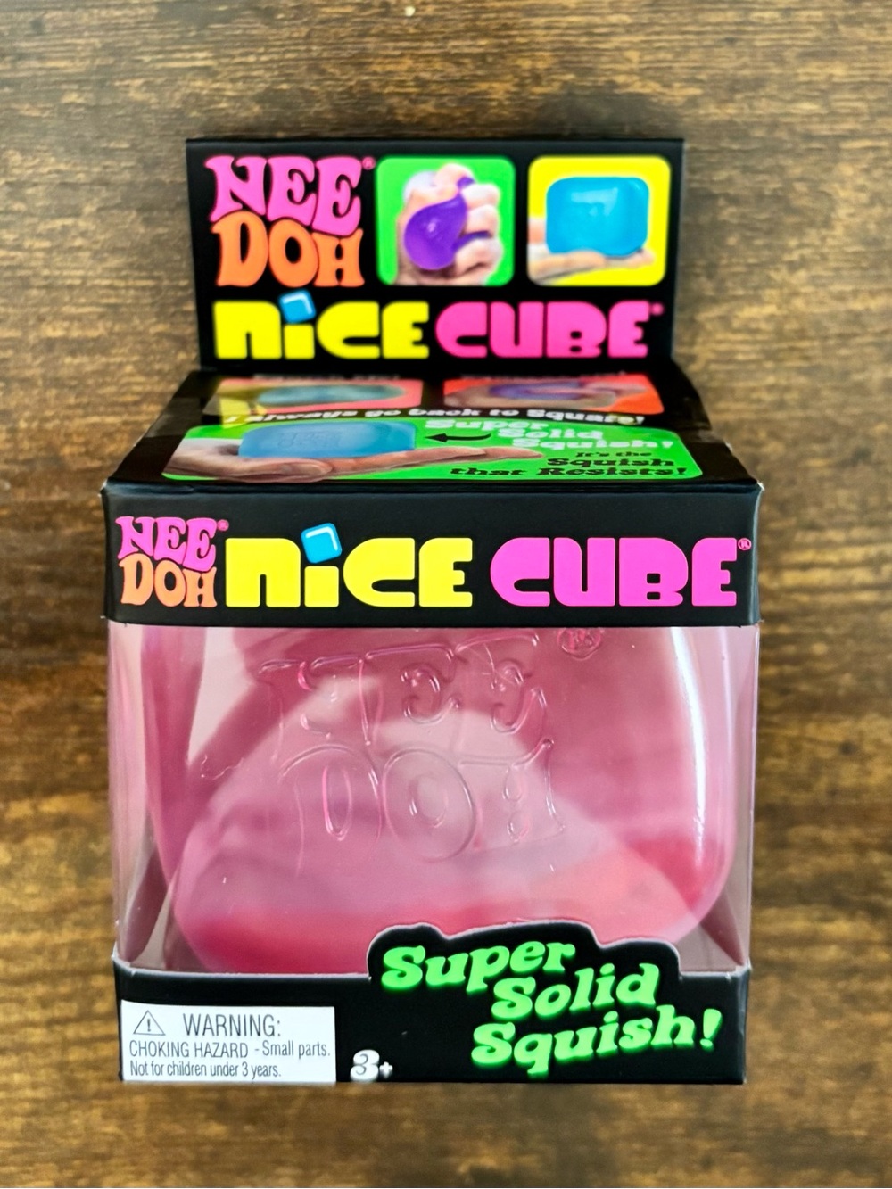 Needoh Nice Cube Super Solid Squish - Pink
